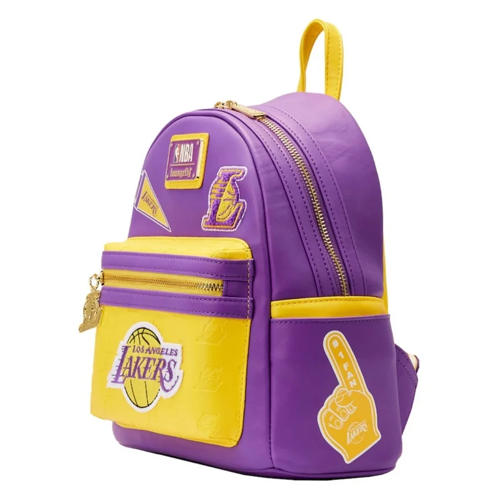 Loungefly Los Angeles Lakers patches mini backpack